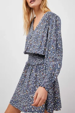 Vrouwen Rails Zana Jurk - Blauwe Ditsy Bloemen