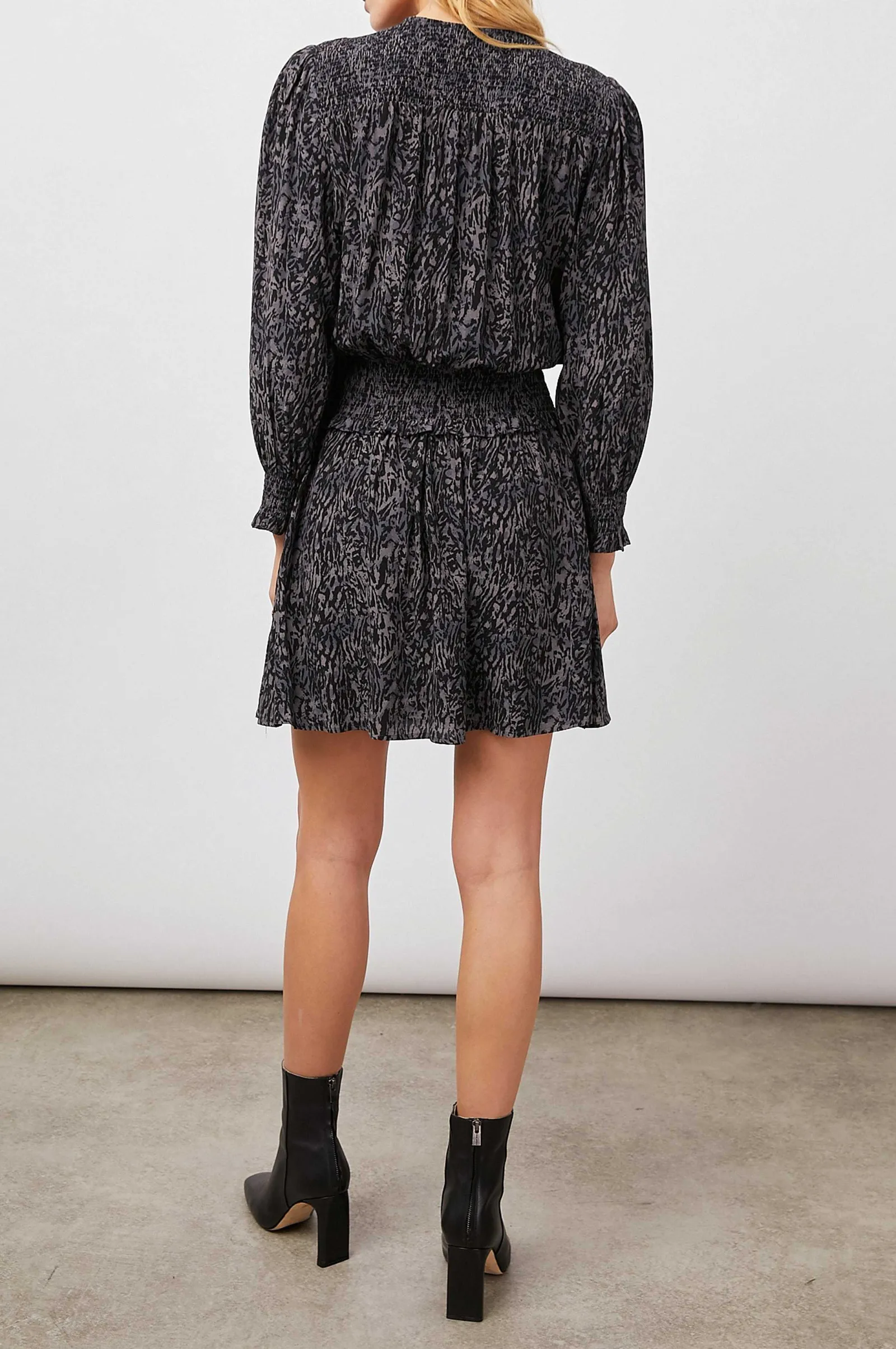 Vrouwen Rails Zana Jurk - Houtskool Abstract Dier