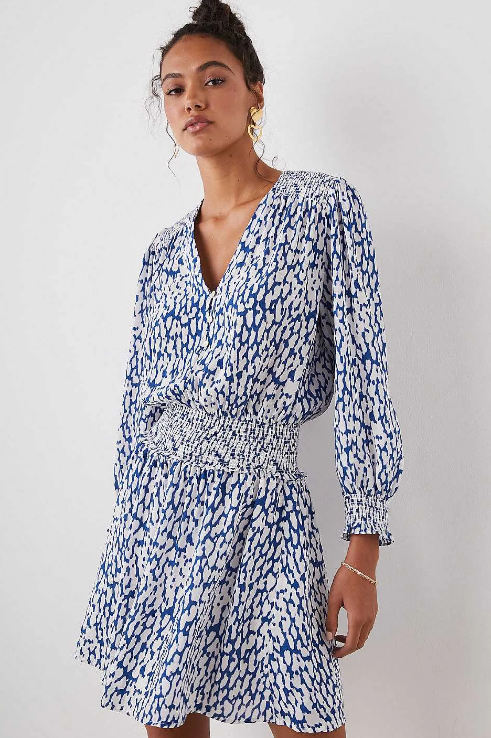 Vrouwen Rails Zana Jurk - Kobalt Statische Luipaard