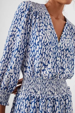 Vrouwen Rails Zana Jurk - Kobalt Statische Luipaard