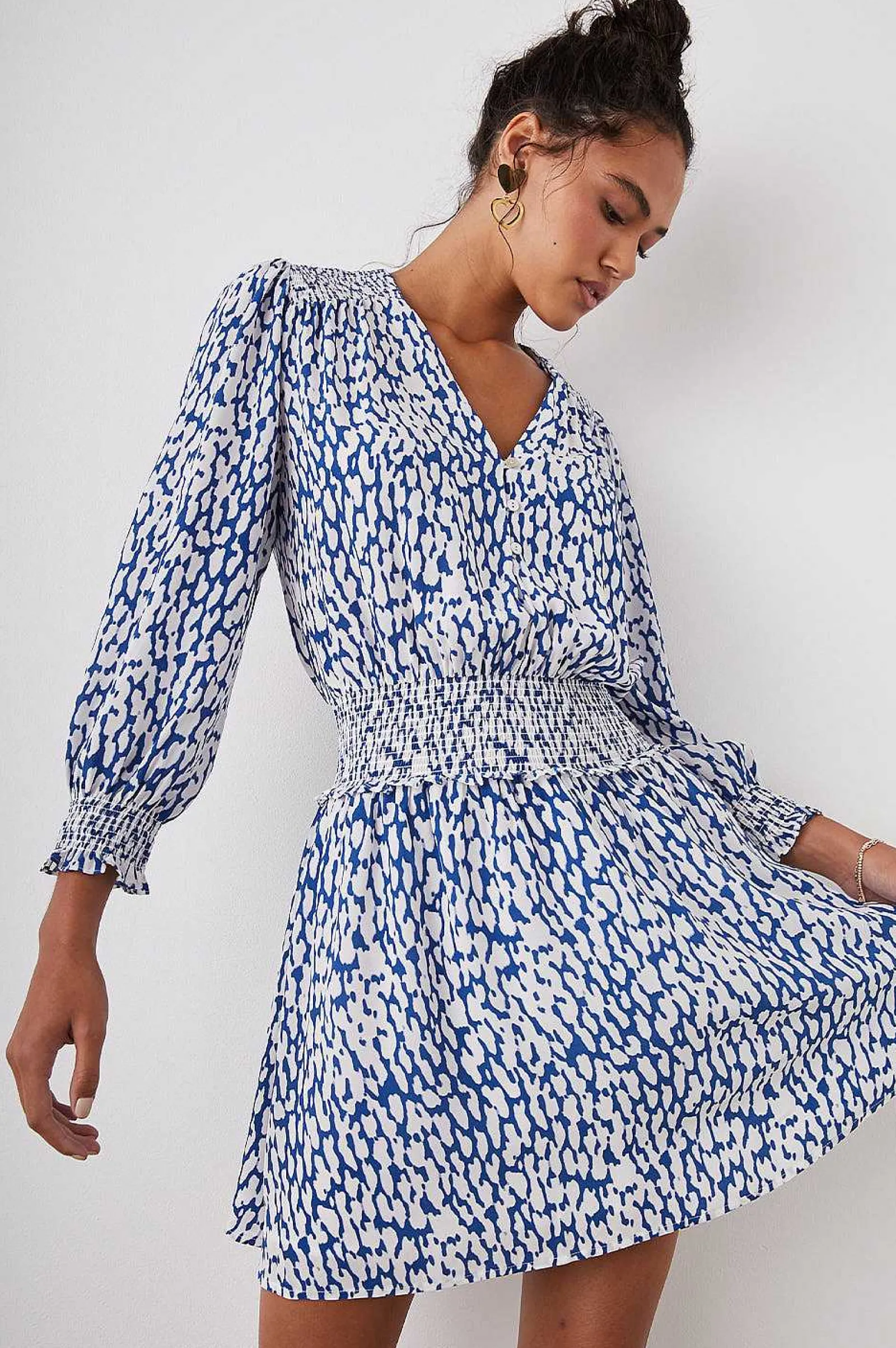 Vrouwen Rails Zana Jurk - Kobalt Statische Luipaard