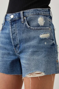 Vrouwen Rails Zuma Kort - Vintage Sapphire Distress